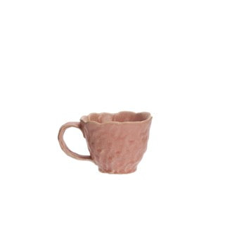 MUG EN GRÈS - ROSE CLAIR - D:10X8,5 CM