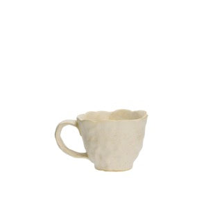 MUG EN GRÈS - JAUNE CLAIR - D:10X8,5 CM