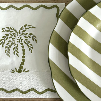 serviette papier palmier kaki x20