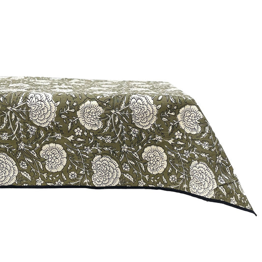 Nappe Print rectangle pipar kaki 160X250cm