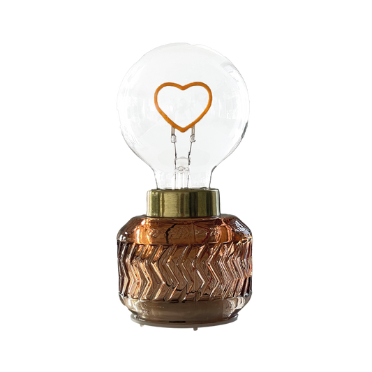 Déco LED Vaness coeur ambre à piles