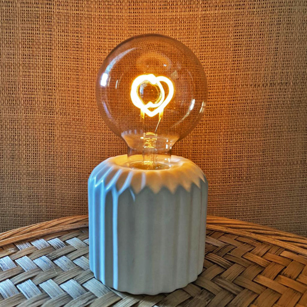 Lampe décorative mini blanche cœur LED à piles