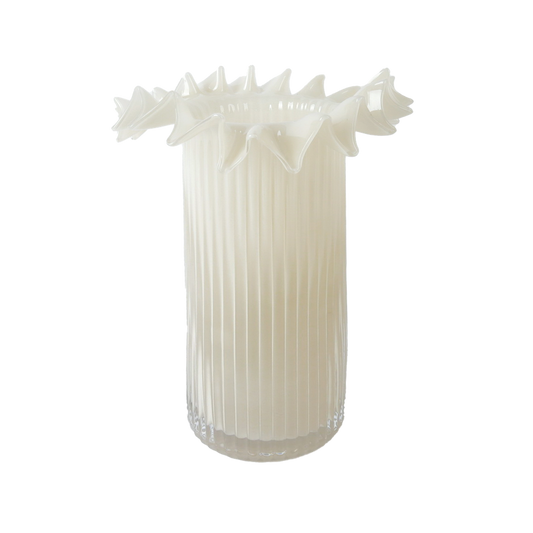 Vase Froufrou beige gm