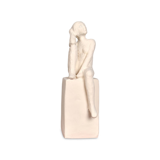 Déco femme Amelie écru L6 P8 H20,5cm