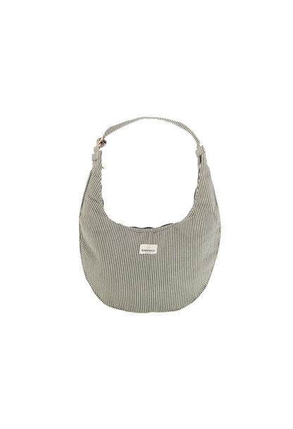 Sac New B en coton Rayures Café: RAYURES VERTES