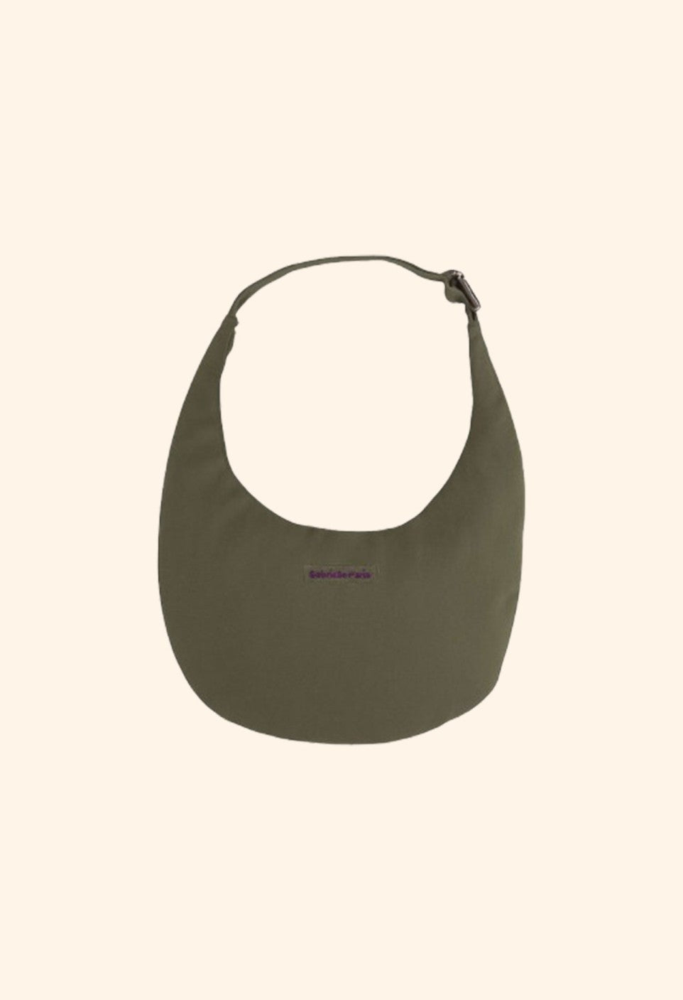 Sac New B en coton Uni Agate Brodé: UNI AGATE BRODÉ kaki