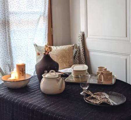 NAPPE BONCOEURS carbone lurex doré