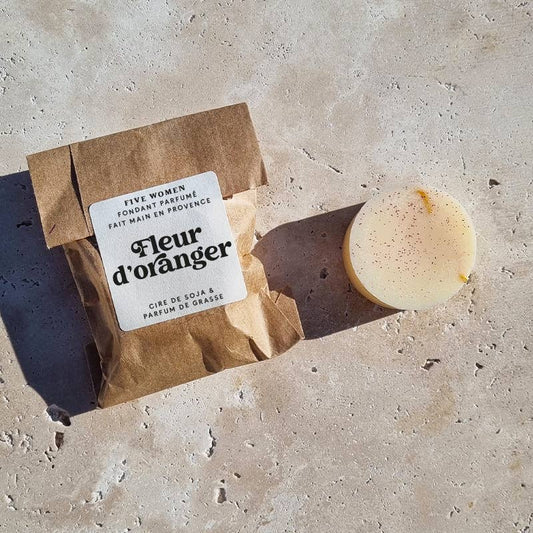 Les palets à l'unité Fondants de cire parfumée: Fleur d'oranger